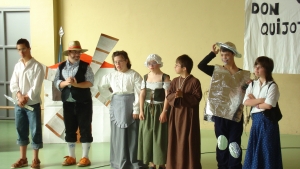 Los Quijotes de «Extremadura vive la Fácil Lectura» han salido a escena en Mérida y Zafra