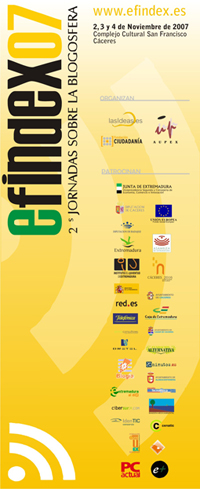 E-Findex 2007, II Jornadas sobre la Blogosfera en Extremadura