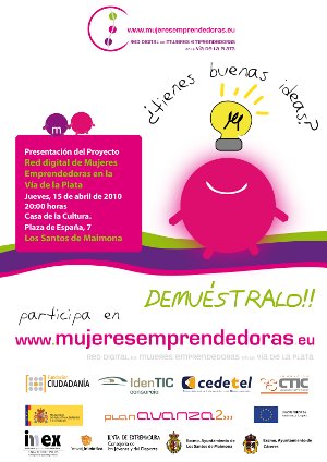 Fundación Ciudadanía y el Ayuntamiento de Los Santos de Maimona (Badajoz) presentan la  Red Digital de Mujeres emprendedores de la Vía de la Plata ante los vecinos de la localidad