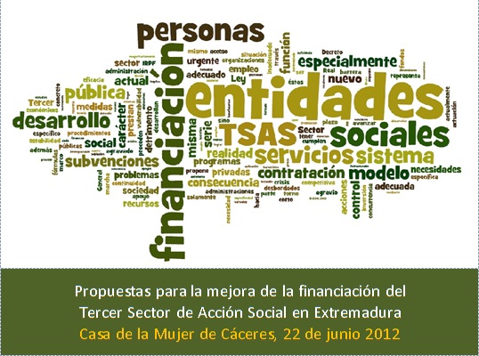 Jornada de “Propuestas para la mejora de la financiación del tercer sector en Extremadura»