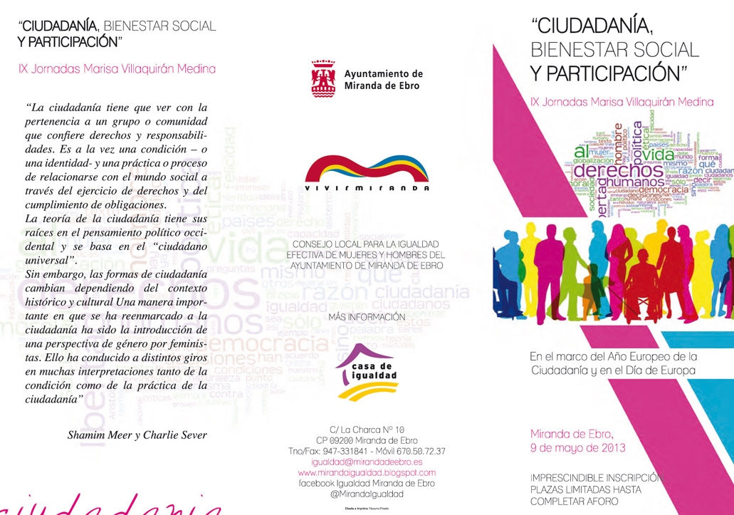 La Fundación Ciudadanía participa en las IX Jornadas Marisa Villaquirán en Miranda de Ebro