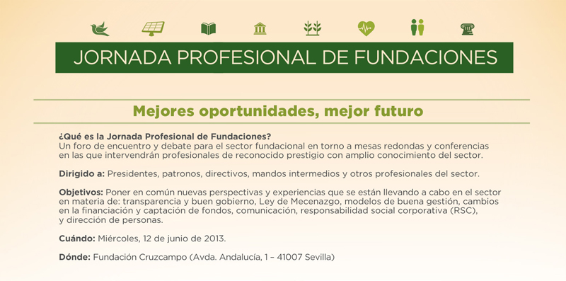 Programa de la Jornada Profesional de Fundaciones en Sevilla