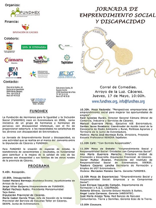 JORNADA DE «EMPRENDIMIENTO SOCIAL Y DISCAPACIDAD»