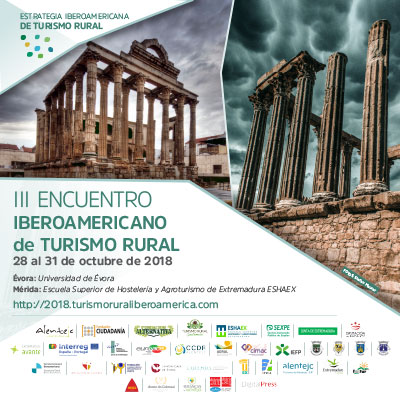 13 países iberoamericanos participarán en Évora y Mérida en el III Encuentro Iberoamericano de Turismo Rural.