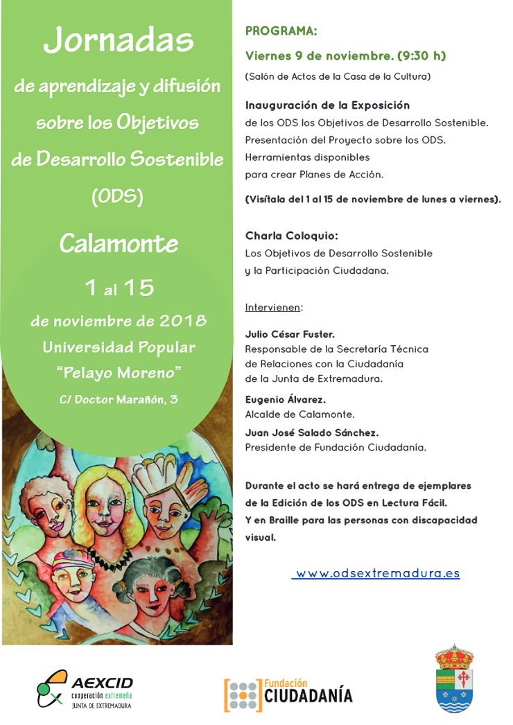 CALAMONTE ACOGE UNA JORNADA SOBRE DIFUSIÓN Y APRENDIZAJE DE LOS OBJETIVOS DE DESARROLLO SOSTENIBLE.