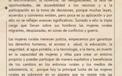 Manifiesto por el Día Internacional de la Mujer Rural