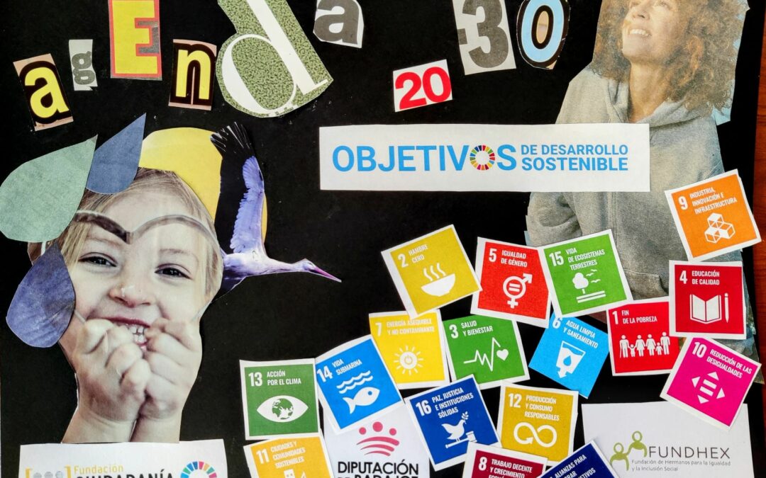 Collage sobre la Agenda 2030 y los Objetivos de Desarrollo Sostenible