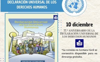 FUNDACIÓN CIUDADANÍA Y EL AYUNTAMIENTO DE MÉRIDA CONMEMORAN EL 77.º ANIVERSARIO DE LA DECLARACIÓN UNIVERSAL DE LOS DERECHOS HUMANOS CON UNA EDICIÓN EN LECTURA FÁCIL